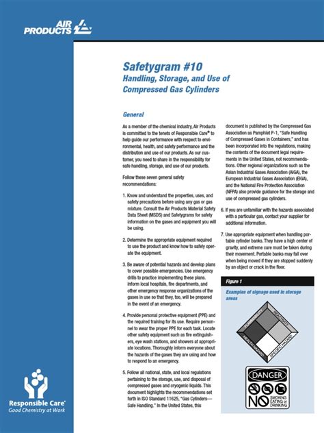 Safetygram 10: Handling, Storage, and Use of Compressed 